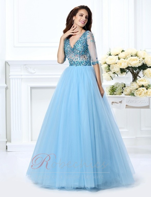 Robe de soirée Bleu