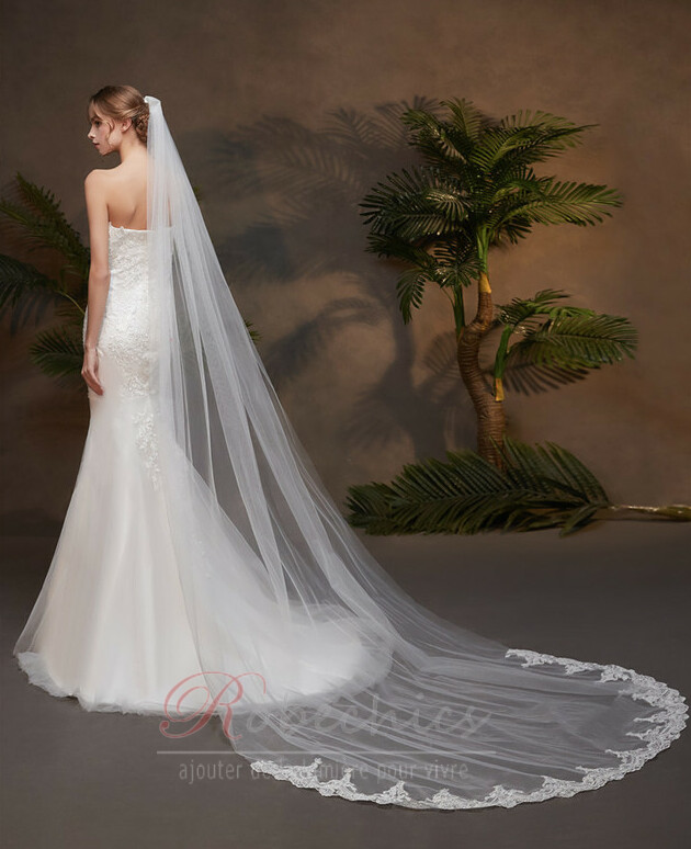 Giantree Voile De Mariée Court, 43 Cm, Blanc, Avec Perles Et Nœud