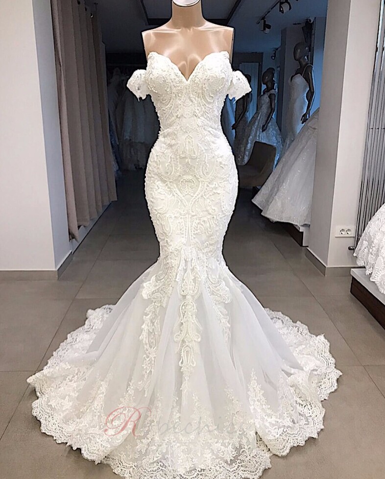 Robe de Mariée Sirène Bustier Coeur - Mon Beau Mariage