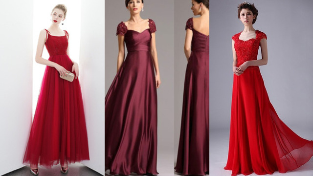 Robe Mère de Mariée Col Carré | Robe Mère de Mariée | RobeChics.com