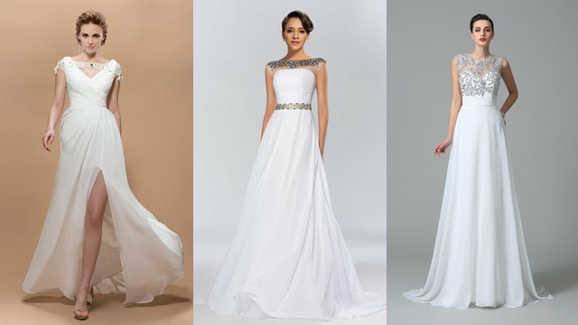 Robe de soirée blanche - RobeChics.com