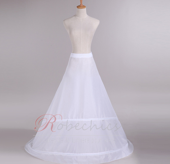Jupon de mariage Trailing Adjustable Wedding dress Two rims Polyester taffeta
