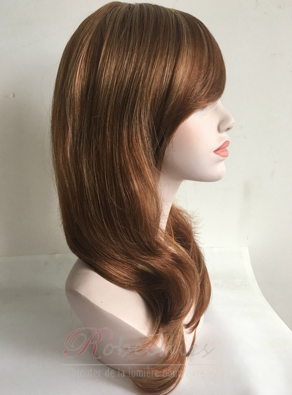 Perruque Long Curly Both Inclined and Neat 40-45 CM Kanekalon material