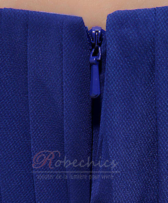 Robe de Bal Chiffon Printemps Zip Fourchure Latérale Au Drapée
