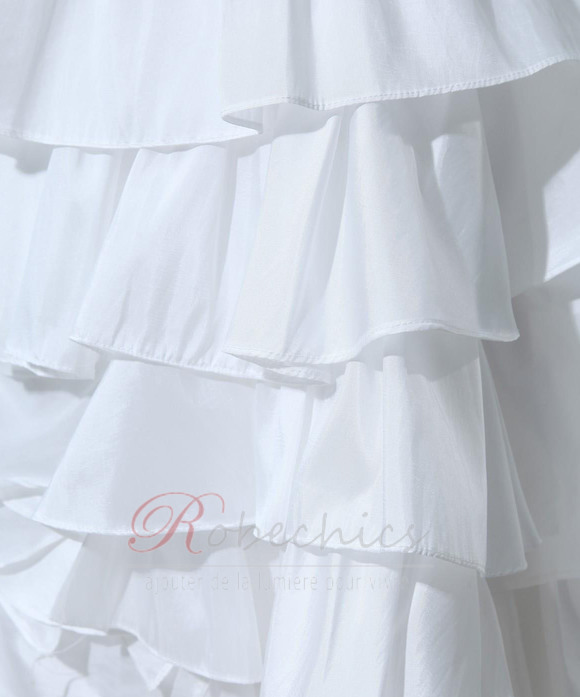 Robe de mariée Bustier Multi Couche Taffetas Asymétrique Avec Jacket