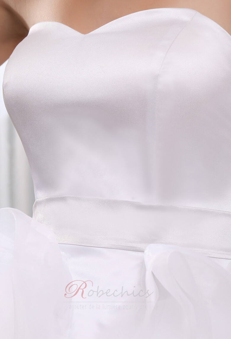 Robe de mariée Dos nu Plage Col en Cœur Manquant Sans Manches