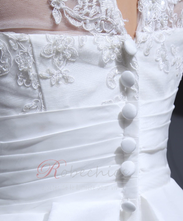 Robe de mariée Été Tube droit mini Satin Élastique aligne Blanche